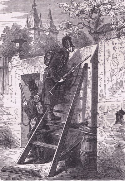 Duitse verkenningspartij, Cassells Geschiedenis van de Oorlog tussen Frankrijk en Duitsland uitgegeven door Cassell and Company Limited, c.1890 door German School