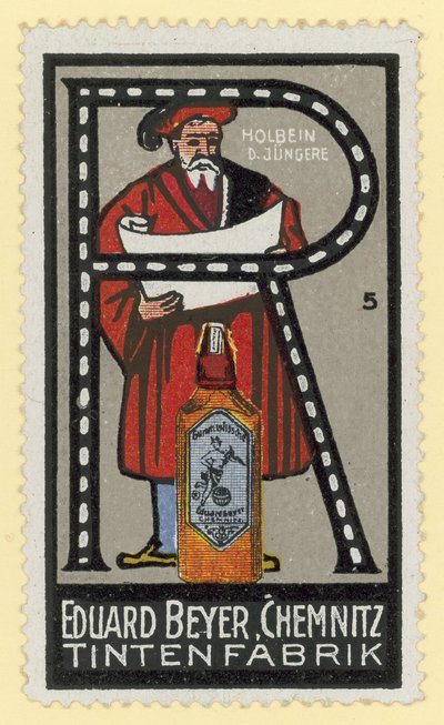 Hans Holbein de Jonge, Duits kunstenaar (kleurenlitho) door German School