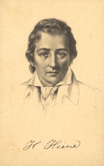 Heinrich Heine (litho) door German School