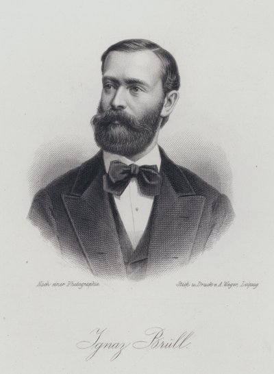Ignaz Brull, in Moravië geboren Oostenrijkse pianist en componist (gravure) door German School