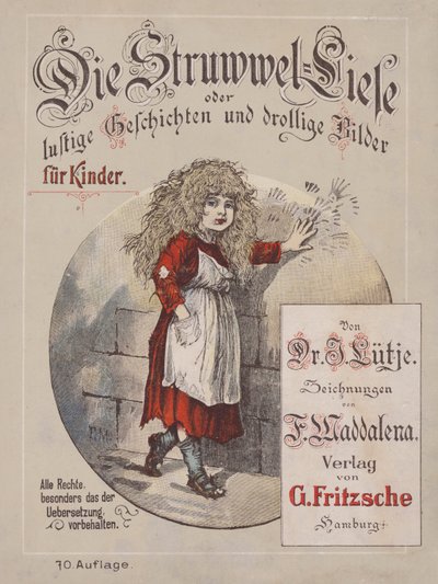 Illustratie voor Die Struwwel-Liese (kleurenlitho) door German School