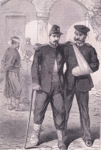 In het ziekenhuis, Cassells Geschiedenis van de oorlog tussen Frankrijk en Duitsland uitgegeven door Cassell and Company Limited, ca. 1890 door German School