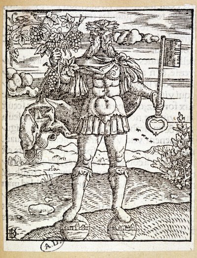 Janus (met een sleutel in de ene hand en een wijnstok in de andere) - Duitsland door German School