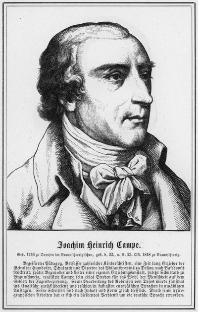 Joachim Heinrich Campe (gravure) door German School