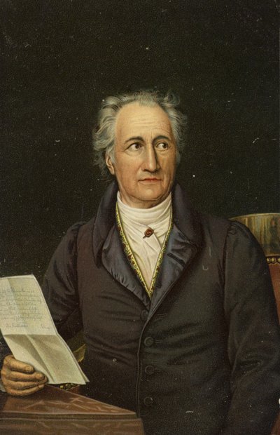 Johann Wolfgang von Goethe (1749-1832), Duits dichter, romanschrijver en toneelschrijver (chromolitho) door German School