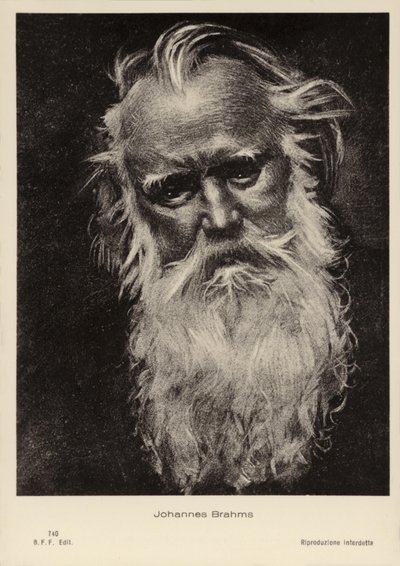 Johannes Brahms, Duitse componist en pianist (1833-1897) door German School
