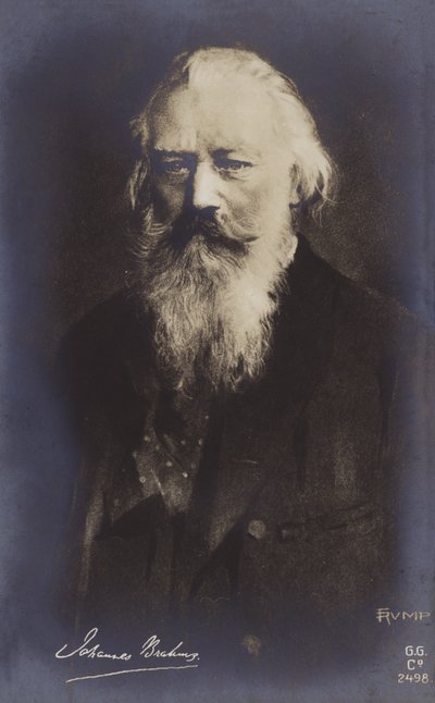 Johannes Brahms, Duitse componist en pianist (1833-1897) door German School