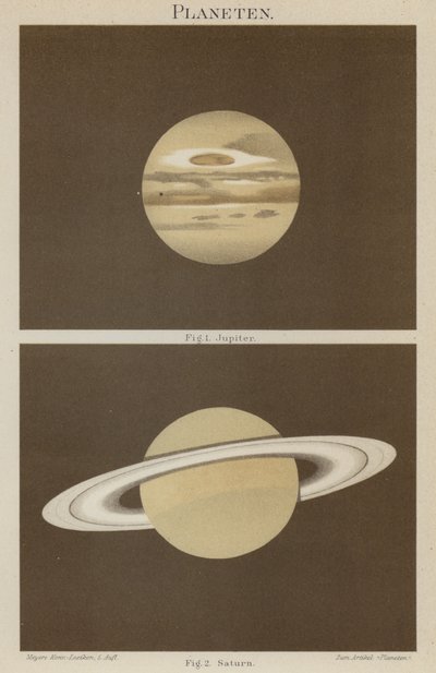 Jupiter en Saturnus door German School