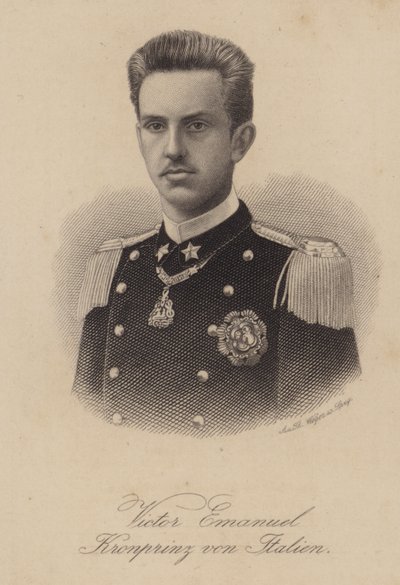Koning Victor Emmanuel III van Italië als Kroonprins door German School
