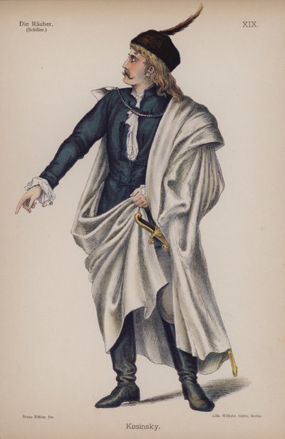 Kosinsky, uit Die Räuber (De Rovers) van Friedrich Schiller door German School