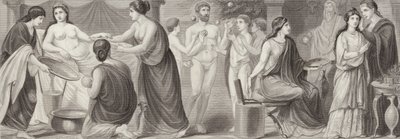 Leven in het oude Rome. Illustratie voor Bilder-Atlas door German School