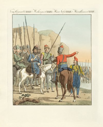 Lichte Russische onregelmatige cavalerie door German School
