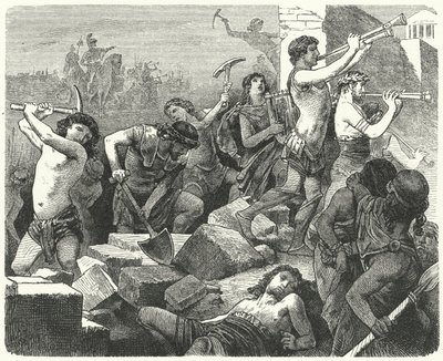 Lysander beveelt de muren van Athene neer te halen door German School