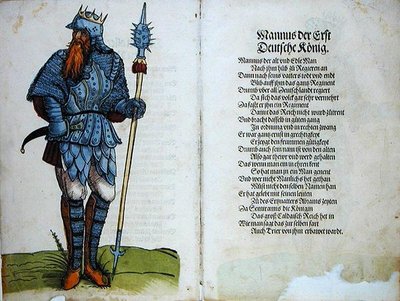 Mannus, de eerste Duitse koning, uit 