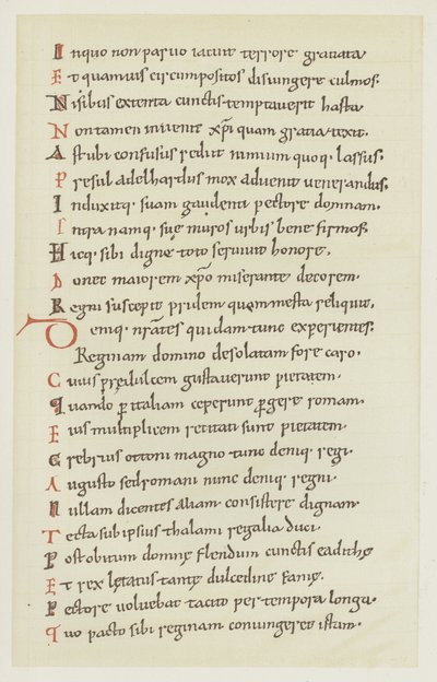 Manuscript geschreven door Hrotswitha van Gandersheim waarin de ontsnapping van koningin Adelheid wordt beschreven door German School