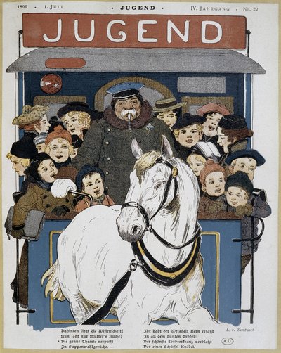Veel kinderen in een omnibus - in 