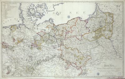 Kaart van de Pruisische Staten in 1799 door German School