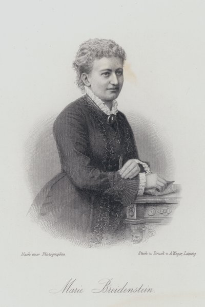 Marie Breidenstein, Duitse pianiste, zangeres en zangdocente door German School