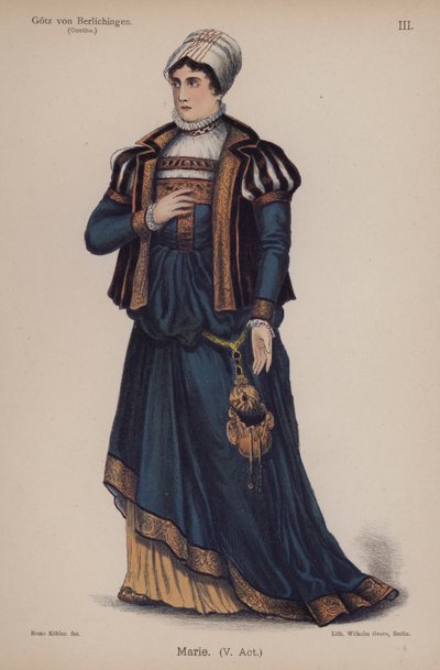 Marie, uit Götz von Berlichingen van Goethe door German School