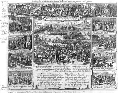 Huwelijksvieringen van Wolfgang Wilhelm, Graaf Palatijn van Neuburg en Magdelene van Beieren in 1613 door German School