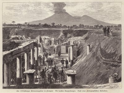 Nieuwe opgravingen in Pompeii, Italië door German School