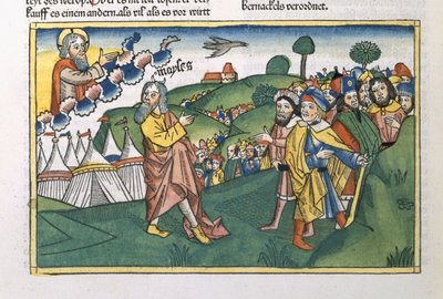 Numeri 1:1-20 Voorbereiding voor de reis van de berg Sinaï, uit de Neurenbergse Bijbel (Biblia Sacra Germanaica) door German School