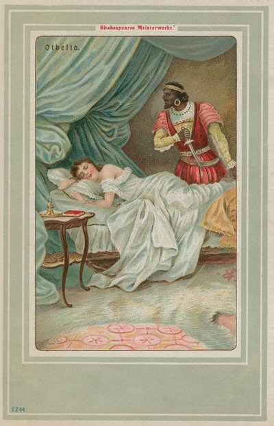 Othello nadert de slapende Desdemona door German School