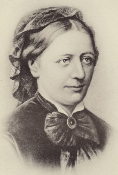 Portret van Clara Schumann door German School
