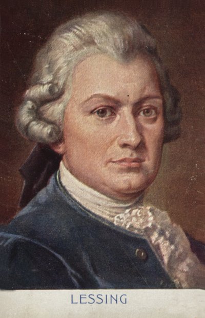 Portret van Gotthold Ephraim Lessing door German School