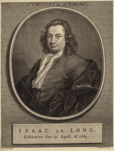 Portret van Isaac le Long door German School