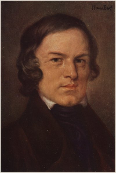 Portret van Robert Schumann door German School