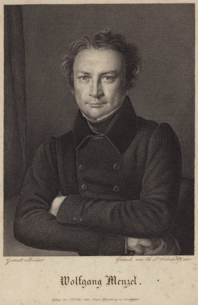 Portret van Wolfgang Menzel door German School
