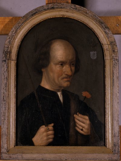 Portret van een oude man zonder baard door German School