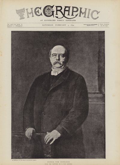 Prins Von Bismarck (litho) door German School