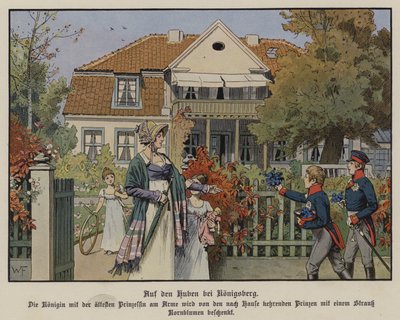 Koningin Louise van Pruisen en haar kinderen in Koningsbergen, Oost-Pruisen door German School