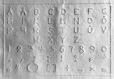 Raphigrafie, nieuwe methode van schrijven en lezen voor blinden, 1837 door German School