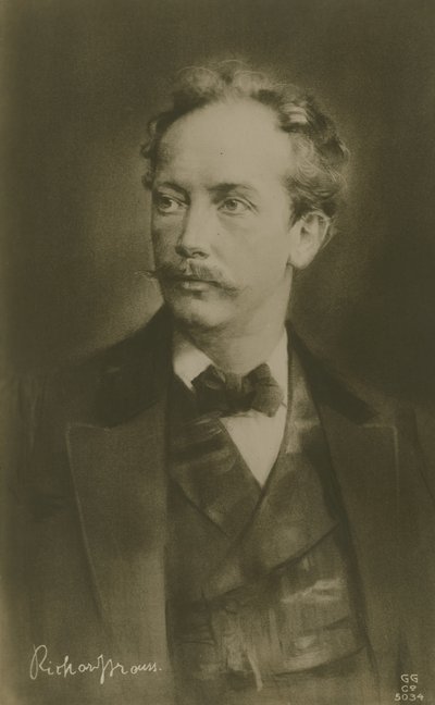Richard Strauss, Duitse componist (gravure) door German School