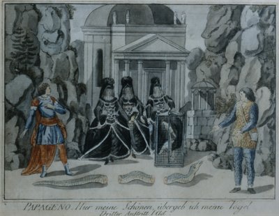 Scène uit Die Zauberflöte van Wolfgang Amadeus Mozart door German School