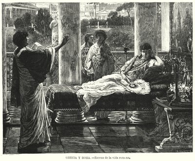 Scène uit het leven in het oude Rome door German School