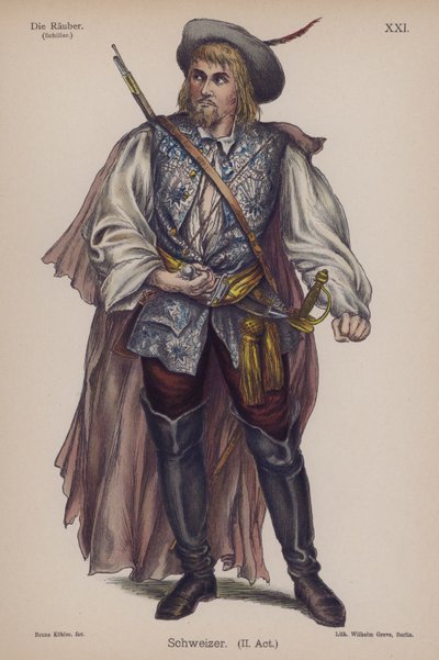 Schweizer, uit Die Räuber (De Rovers) door Friedrich Schiller door German School
