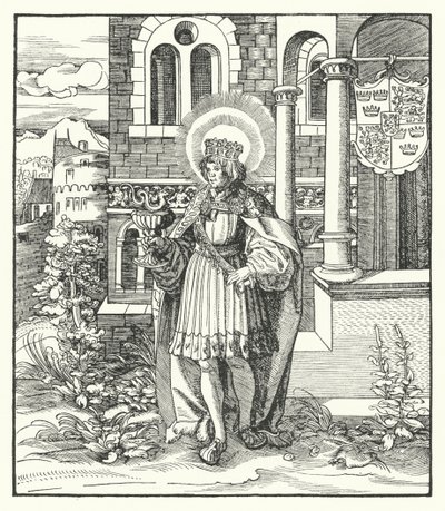 St. Edward de Martelaar, Koning van Engeland door German School