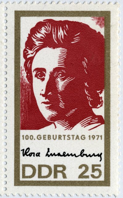 Postzegel met Rosa Luxemburg door German School
