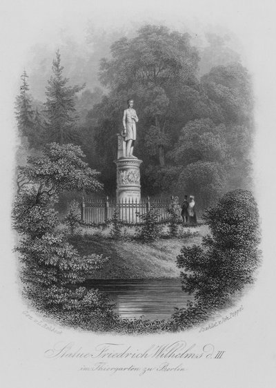 Standbeeld van Frederik Willem III van Pruisen in de Tiergarten, Berlijn door German School