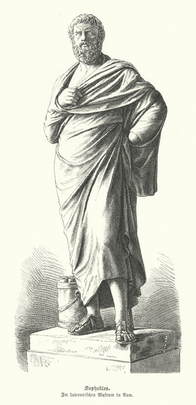 Standbeeld van Sophocles, Oud-Griekse toneelschrijver door German School