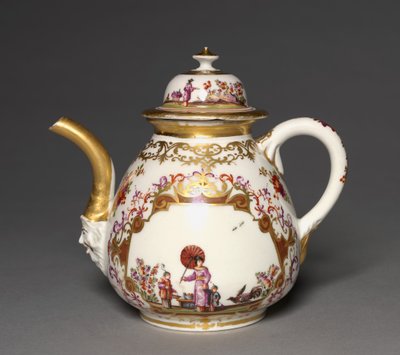 Theepot, Meissen Porselein Fabriek, ca. 1723-24 door German School