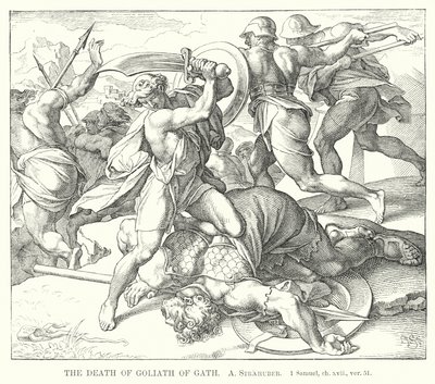 De dood van Goliath van Gath door German School