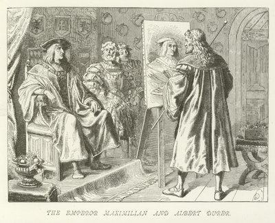 De Keizer Maximiliaan en Albrecht Dürer door German School