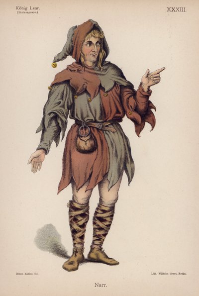 De nar, uit Shakespeares King Lear door German School