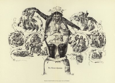 De algemene pomp (litho) door German School