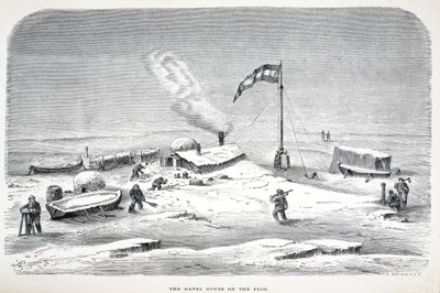 Het Hansa-huis op de ijsschots, Londen 1874 door German School
